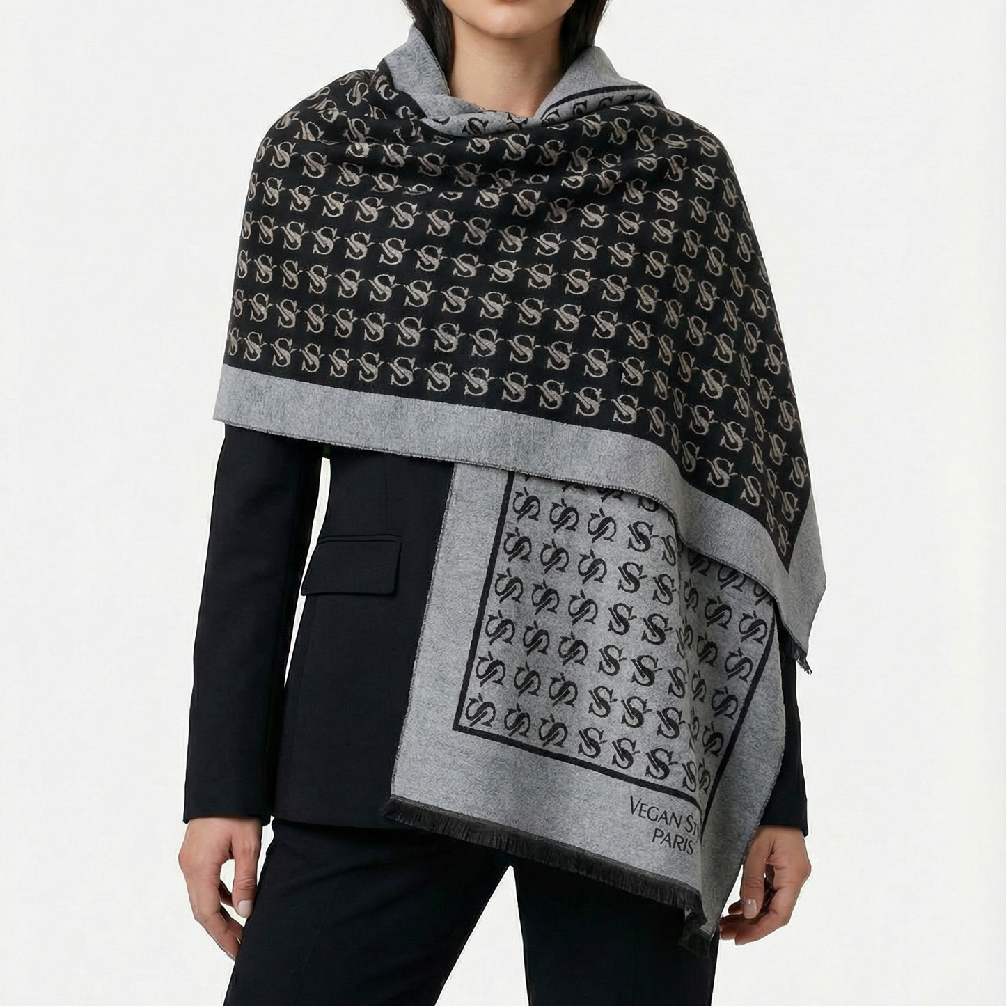 Châle Maitri – Vegan Style Paris - Noir/Gris