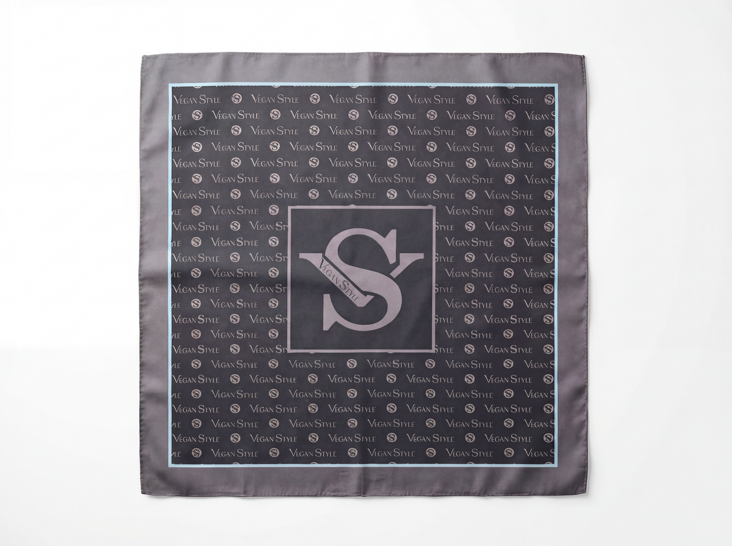 Foulard bleu nuit monogram