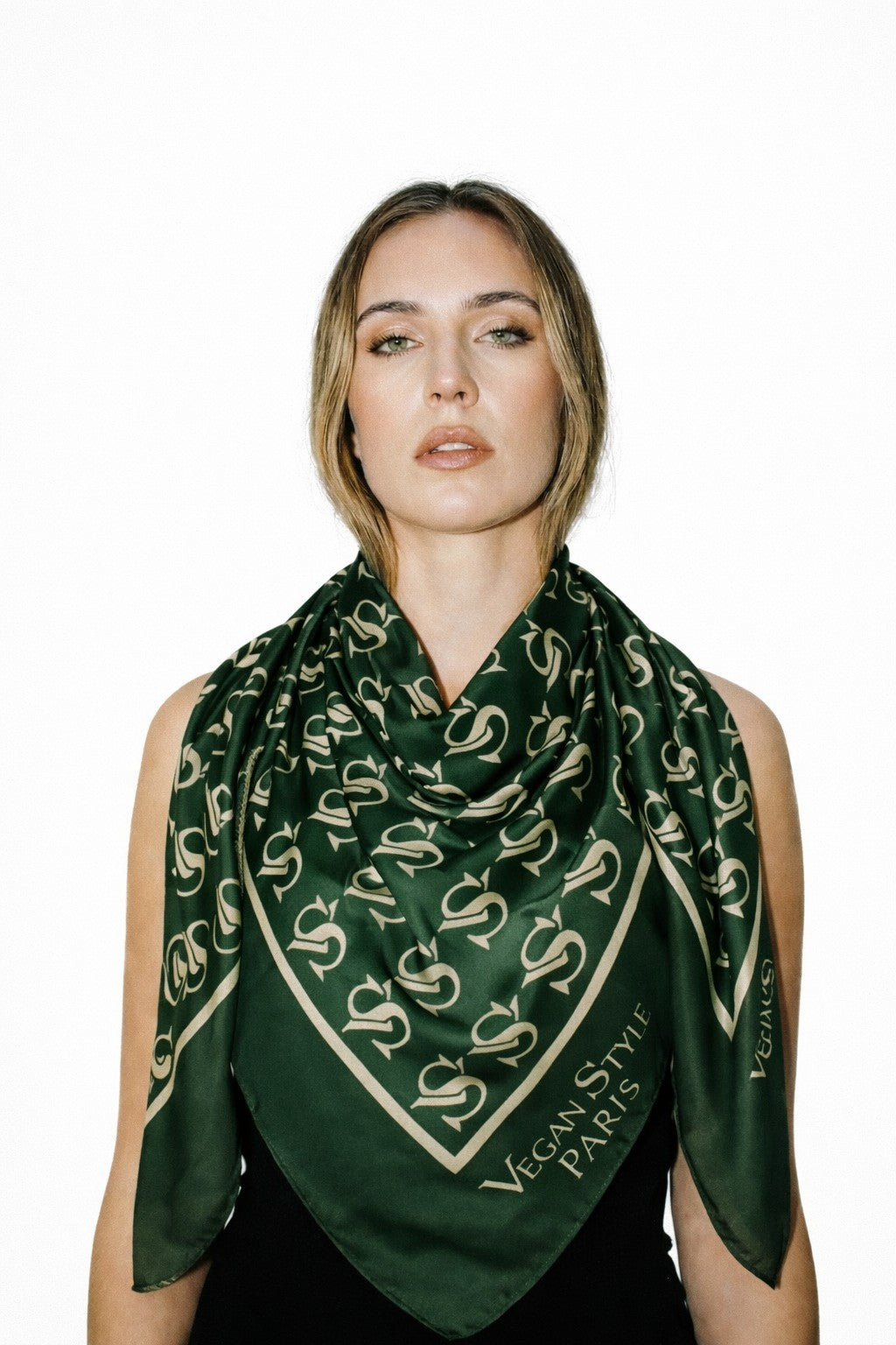Foulard vegan vert forêt