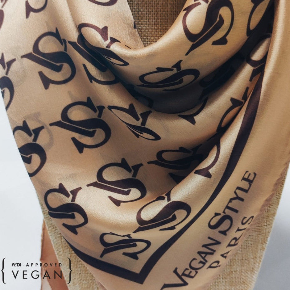 Foulard vegan camel nude
