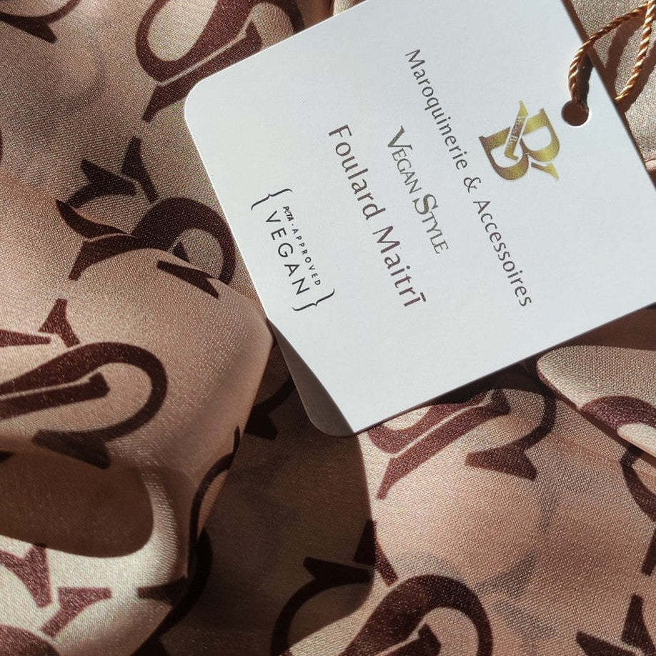 Foulard vegan camel nude