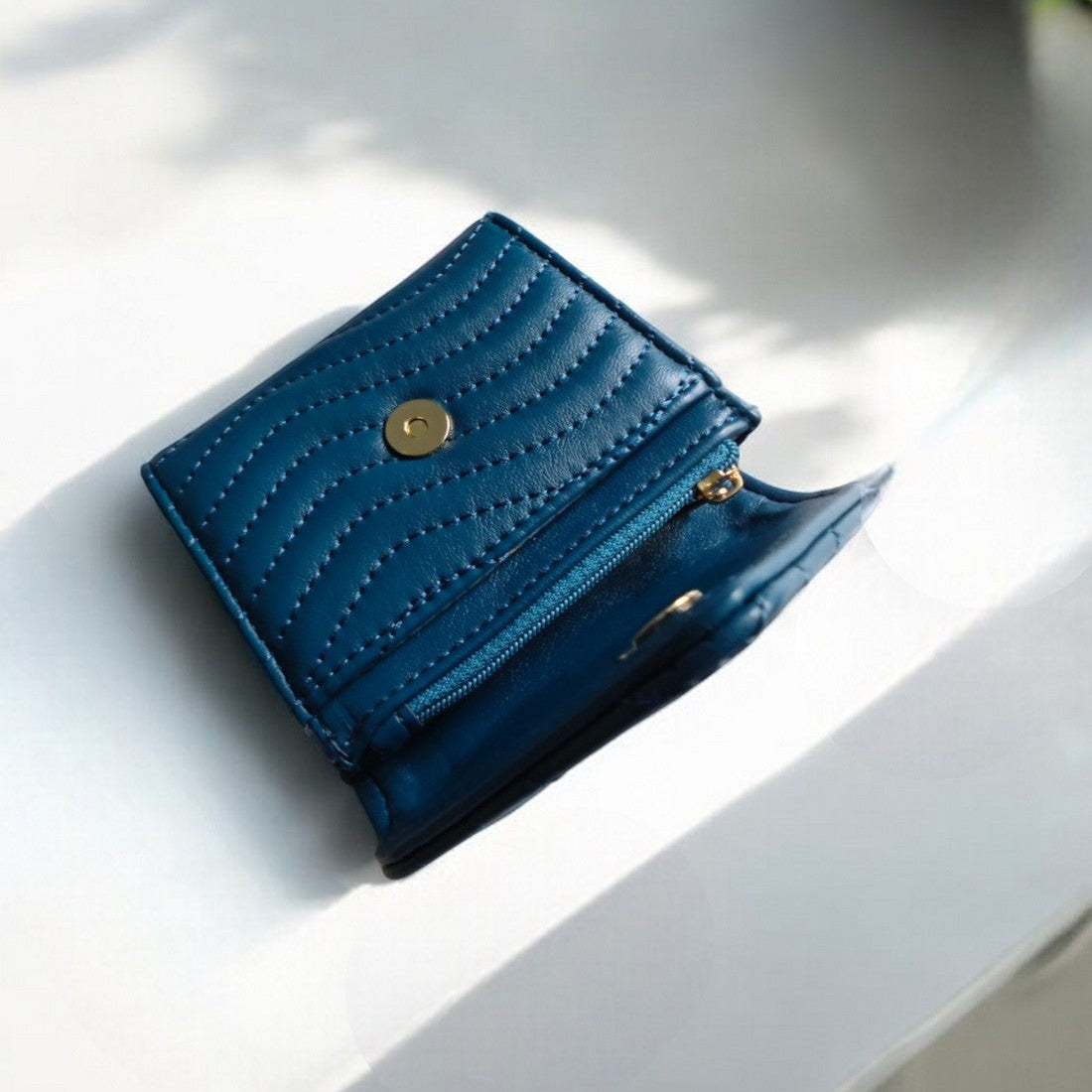 Dhyana wallet peacock blue